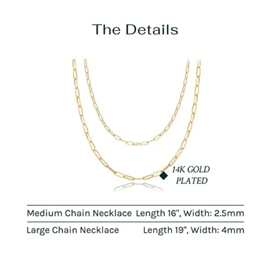 Gold Plated Layering Necklace Set