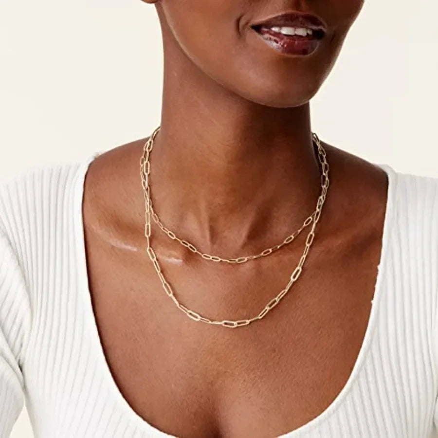 Gold Plated Layering Necklace Set