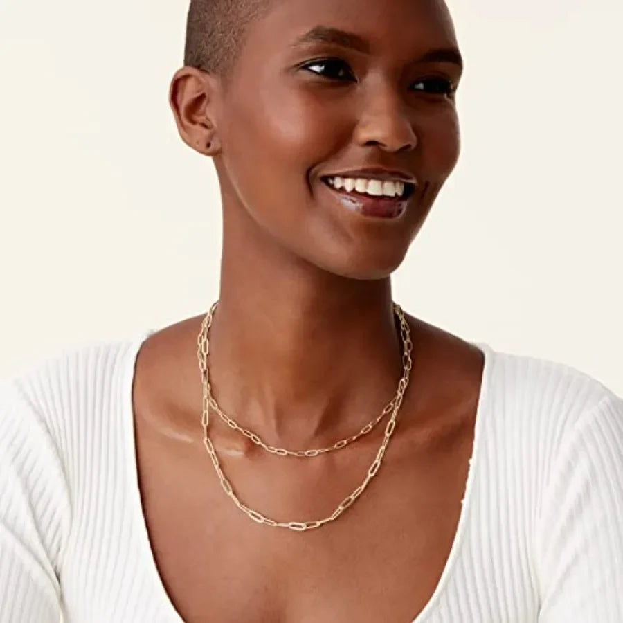 Gold Plated Layering Necklace Set