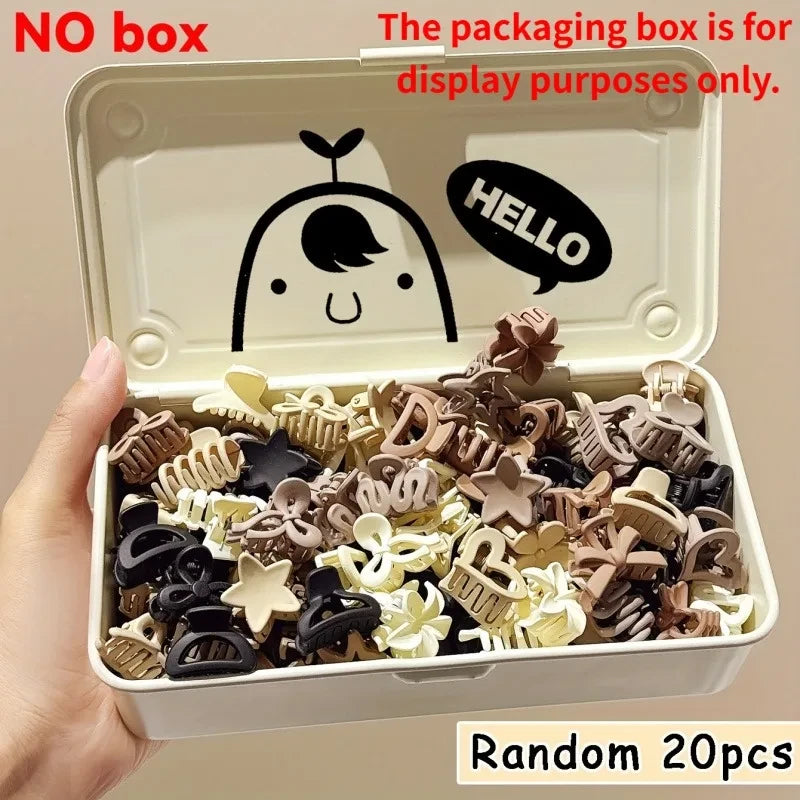 Beige Hair Clip Set