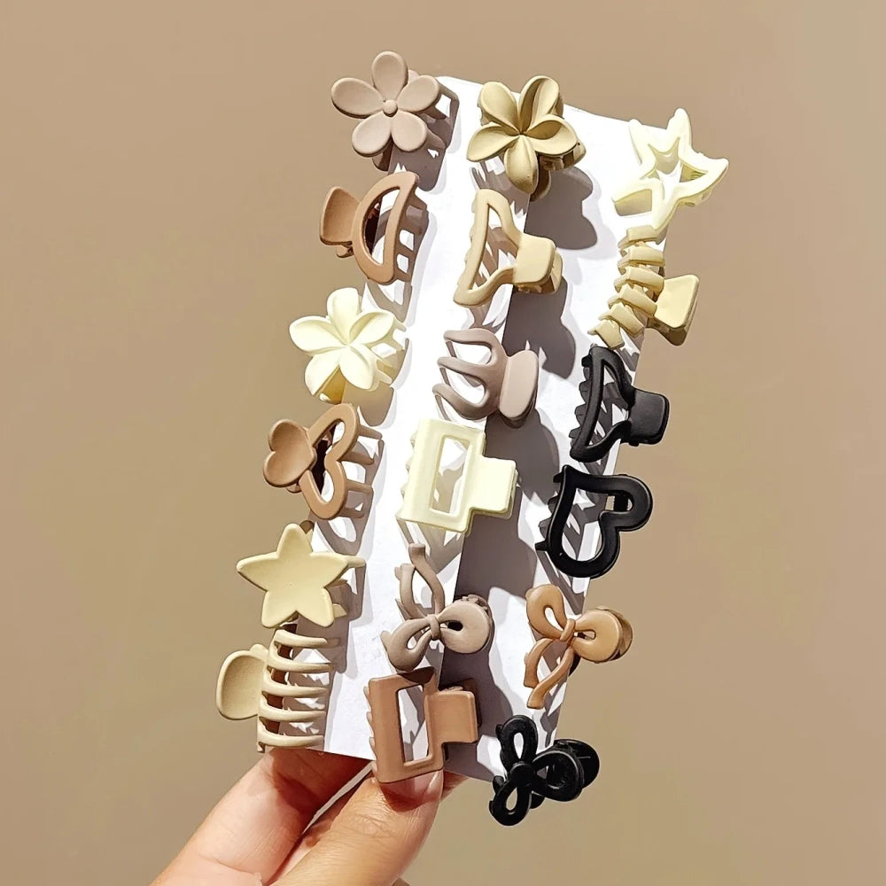 Beige Hair Clip Set