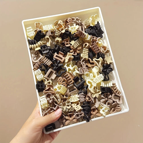 Beige Hair Clip Set