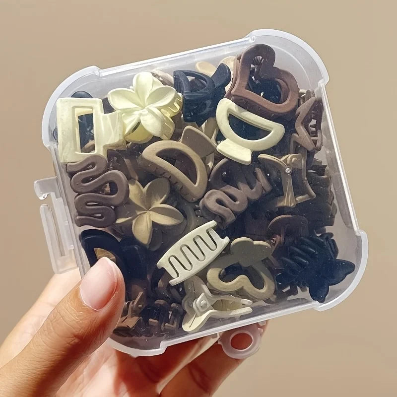 Beige Hair Clip Set