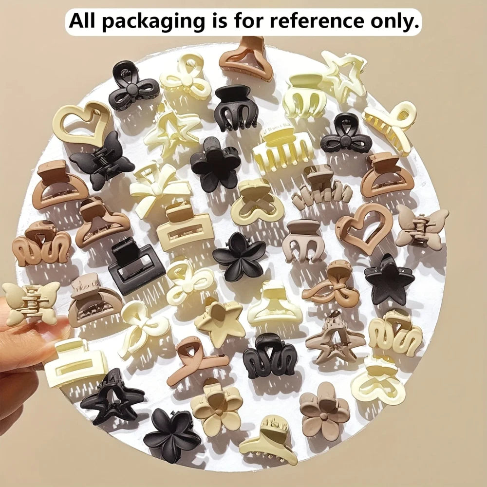 Beige Hair Clip Set