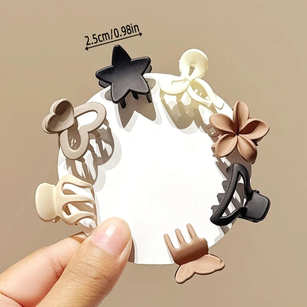 Beige Hair Clip Set